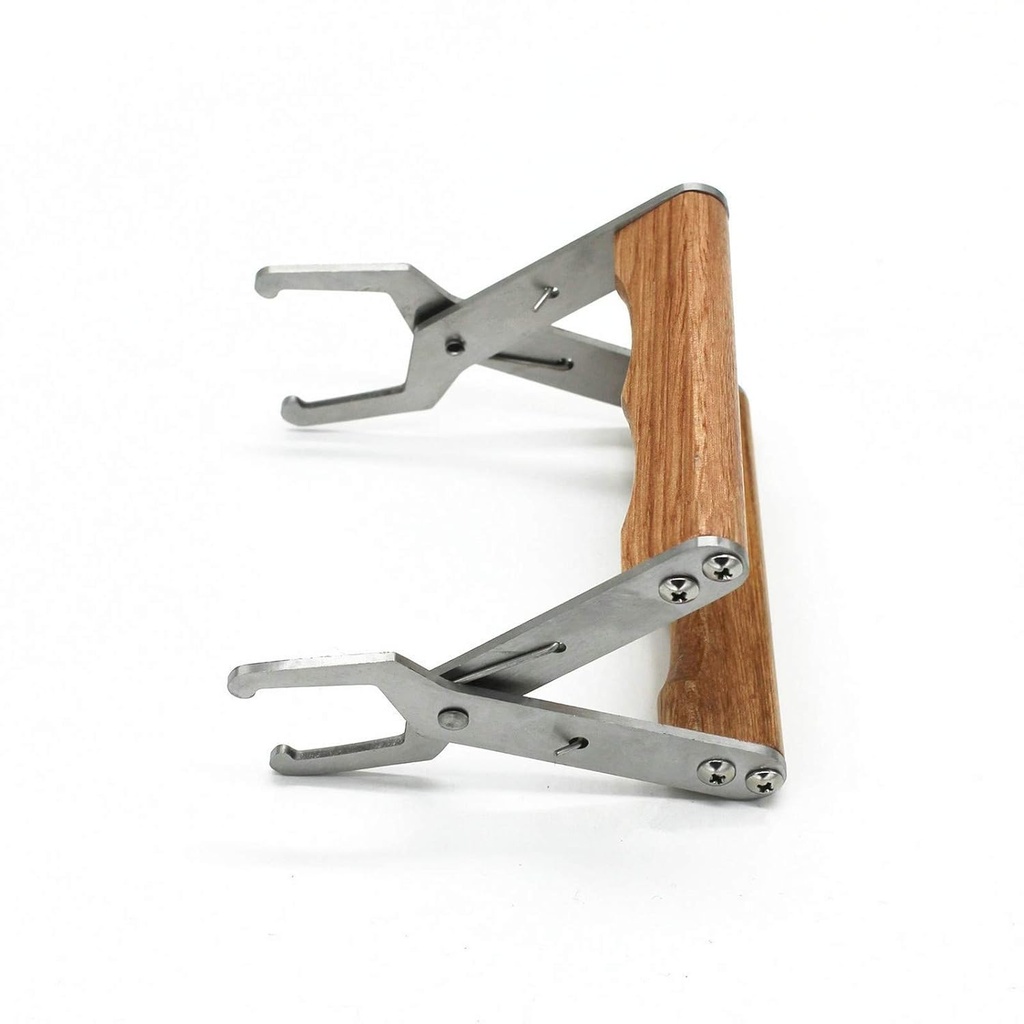 WEICHUAN Bee Hive Frame Grip - z nerezovej ocele Beekeeping Frame Gripper, Držiak a zdvíhačka nástroj s drevenou rukoväťou pre Beekeeeeper