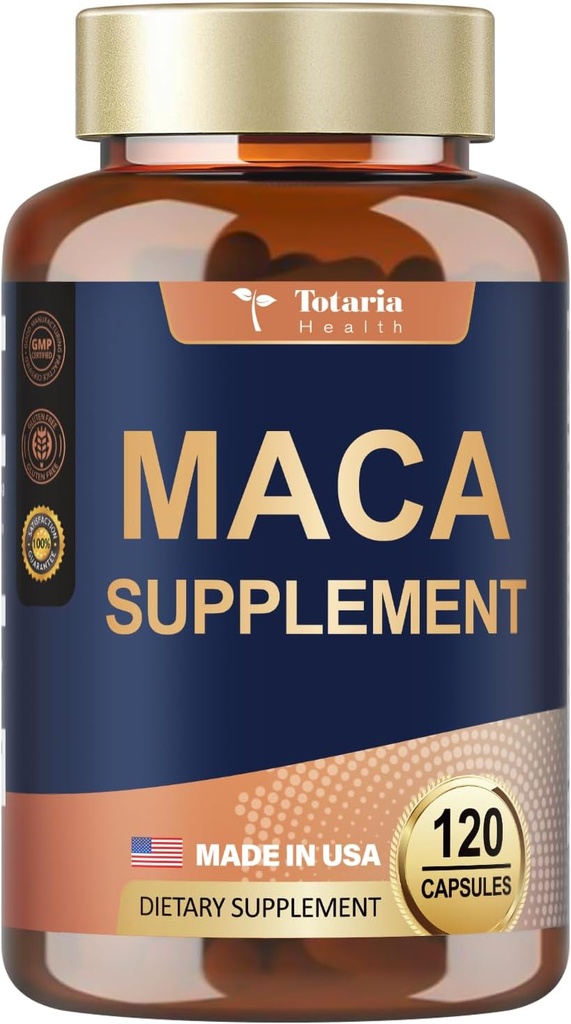 Totaria Maca Root Supplement, 120 Vegan Kapsule, 60 Day Supply