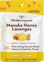 Svadobná lyžička Manuka Honey Imunity Lozenges, Lemon Ginger, 2,6 Oz (Pack of 1), Pravý Nový Zéland Med, Boost Imunity Within two hours
