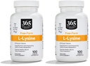 365 Podľa trhu celých potravín, Lysin 500 Mg Rastlinné kapsule, 100 Počet (Pack of 2)