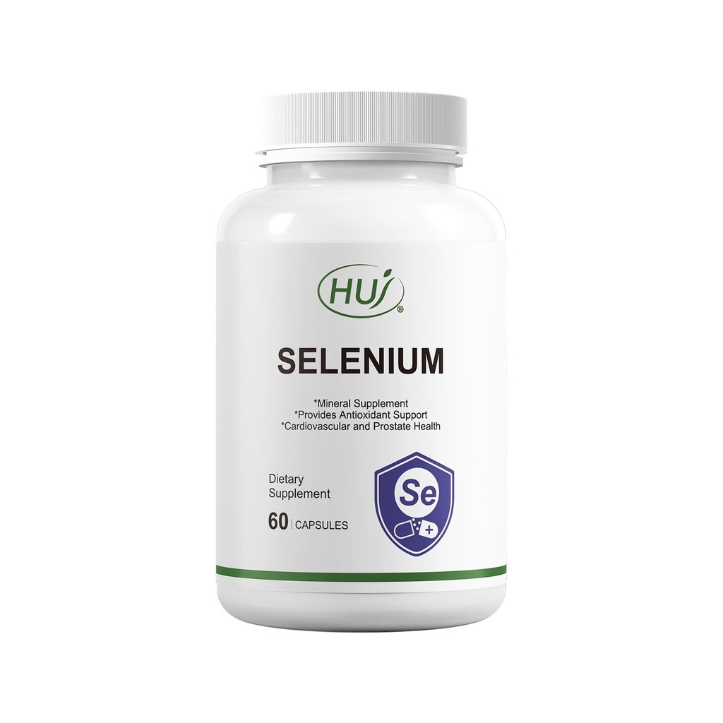 HUJ Selenium Supplement, 60 Kapsule, Antioxidant podpora, Minerálne doplnky