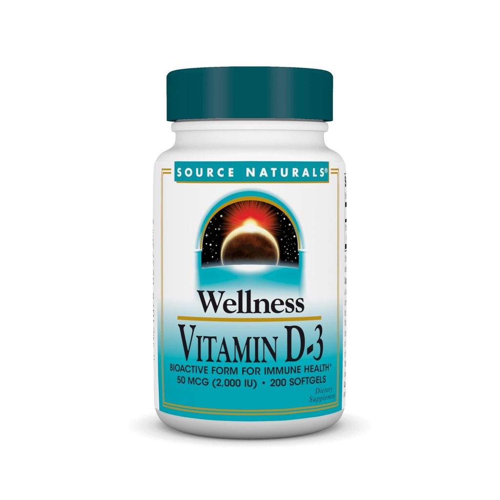 Zdroj Naturals Wellness Vitamín D-3 2000 iu Bioaktívna forma pre imunitné zdravie* - 200 Softgels