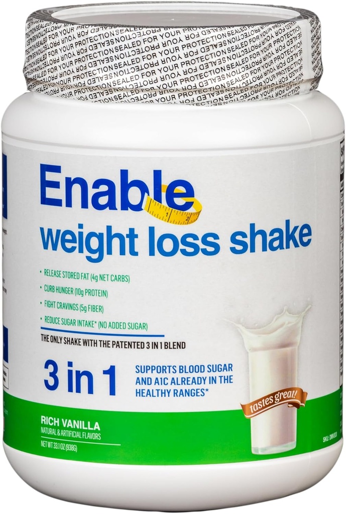 Povoliť chudnutie Shake - Delicious Vanilla Chuť pre zdravé a uspokojujúce výmenu jedla, 2lb 8oz