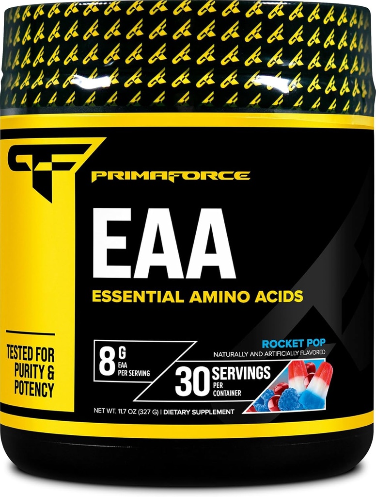 Primaforce EAA Powder (30 Servings, Rocket Pop Flavor) - Essential Amino Acides for Pre/Intra Workout and Recovery - Non-GMO a Gluten Free