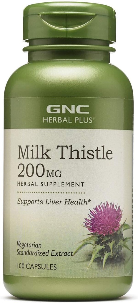 GNC bylinné Plus mlieko bodka 200mg doplnok, vegetarián, podporuje zdravú funkciu pečene, 100 slúži