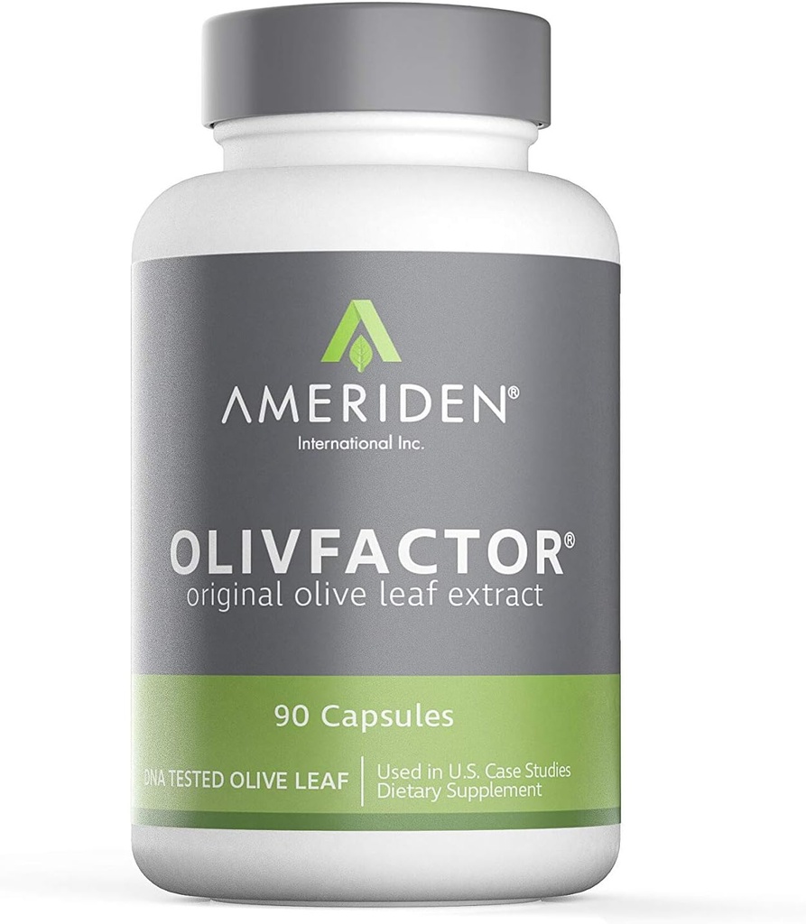 OLIVFACTOR- Original Olive Leaf Extract- DNA Testovaný Potent 20% Štandardizovaný Active Oleuropein 90 Vcaps 525mg