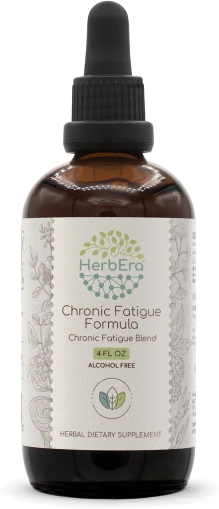 HerbEra chronická únava Formula B120 bez alkoholu extrakt Tinktúra: sibírsky ženšen koreň, Ashwagandha koreň, koreň sladkého drievka, Ginkgo Biloba Leaf, Reishi Mushroom. 4. Fl Oz