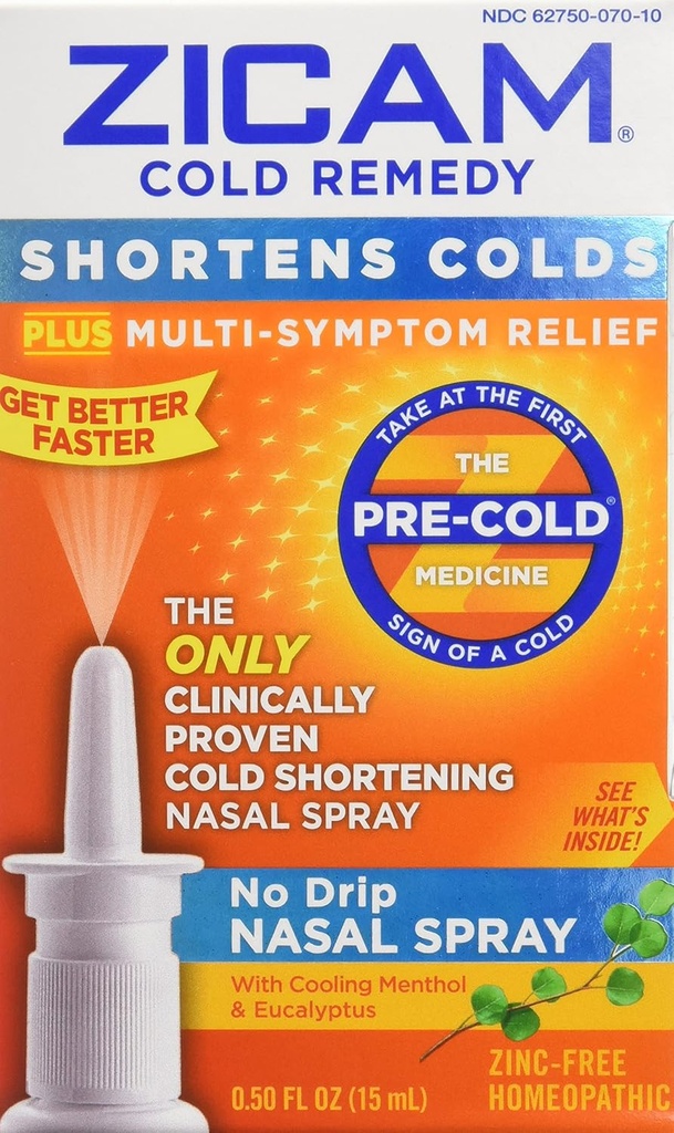 Zicam Cold Remedy No Drip Nasal Spray, 0,5 oz., balenie po 2