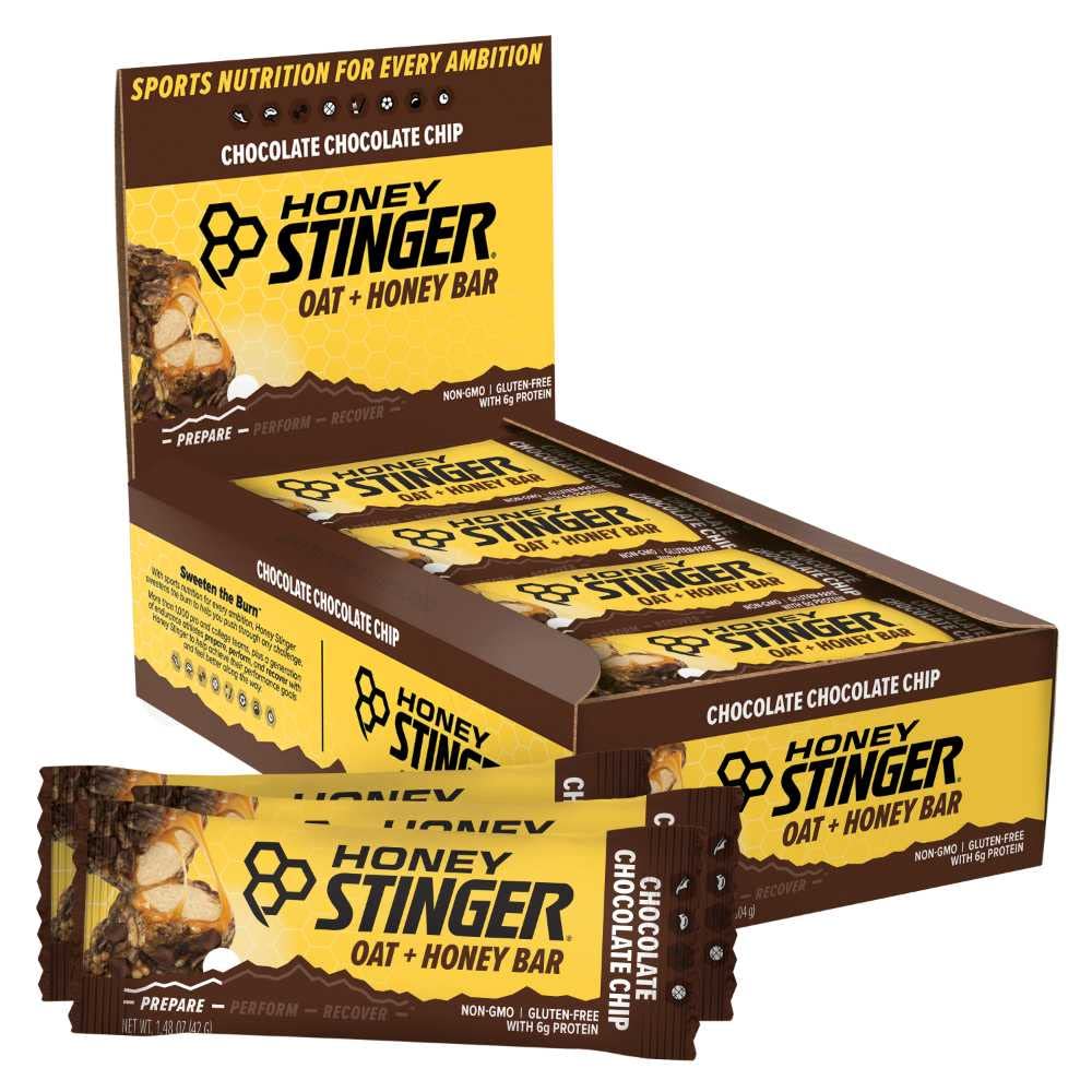 Med Stinger Oat + medový bar, čokoládové čokoládové Chip, Energy Packed Food pre prípravu na cvičenie, vytrvalosť a výkon, športové výživa Snack Bar, pred tréningom, Protein, Gluten Free, Box 12