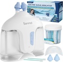 Sonmol Electric Nasal Irrigation System (Zavlažovanie nosa, biela), Čistič nosa pre Sinus Adult, Self-Cleaning Nosal Čistič s 50 paketov saline