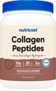 Nutricost Collagen Peptides Powder 1LB (454 G) (Čokolát) - Grass Fed Bovine Collagen Hydrolysate