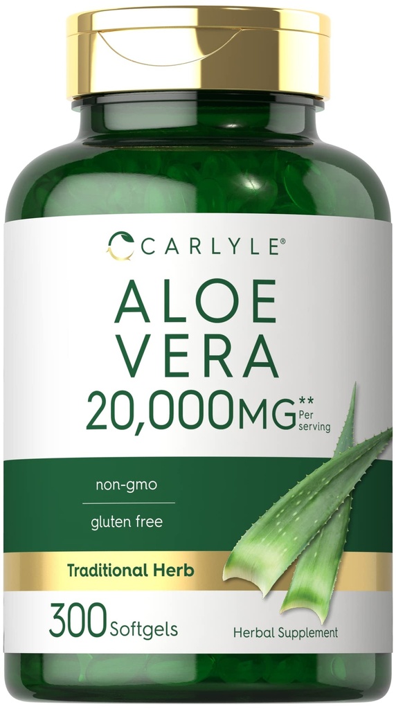 Carlyle Aloe Vera Softgel Kapsule 20 000mg 300 Gróf 