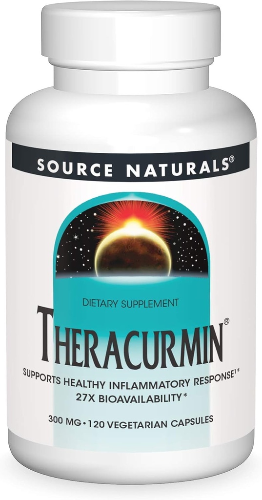 Zdroj Naturals Theracurmin, podporuje zdravú zápalovú odpoveď*, 300 mg - 120 Vegetariánskych kapsúl