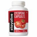 STAY ALIVE Lykopén Supplement for Men 60mg, Natural Tomato Extract Powder, 120 Kapsule so 4 mesiacmi Supply, 100% Veg Lycopene Complex, Non-GMO and Gluten Free Carotenoid Supplement
