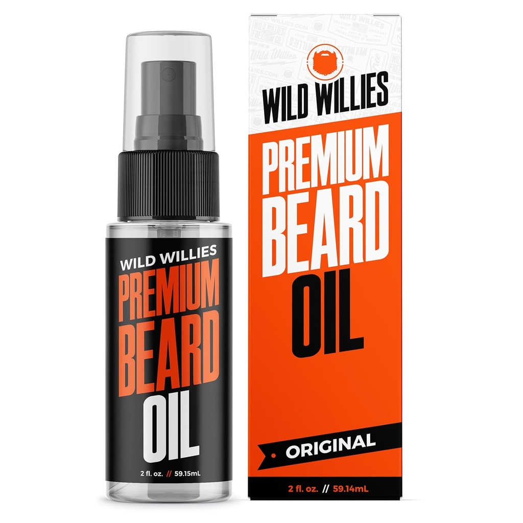 Wild Willies Beard Oil pre mužov - Prírodné zložky podporujú hlboké kondicionovanie - odstraňuje svrbenie a lupín - hlboké zmäkčovanie liečba - Najlepšie Beard Oil & Conditioner - 2 Fl Oz