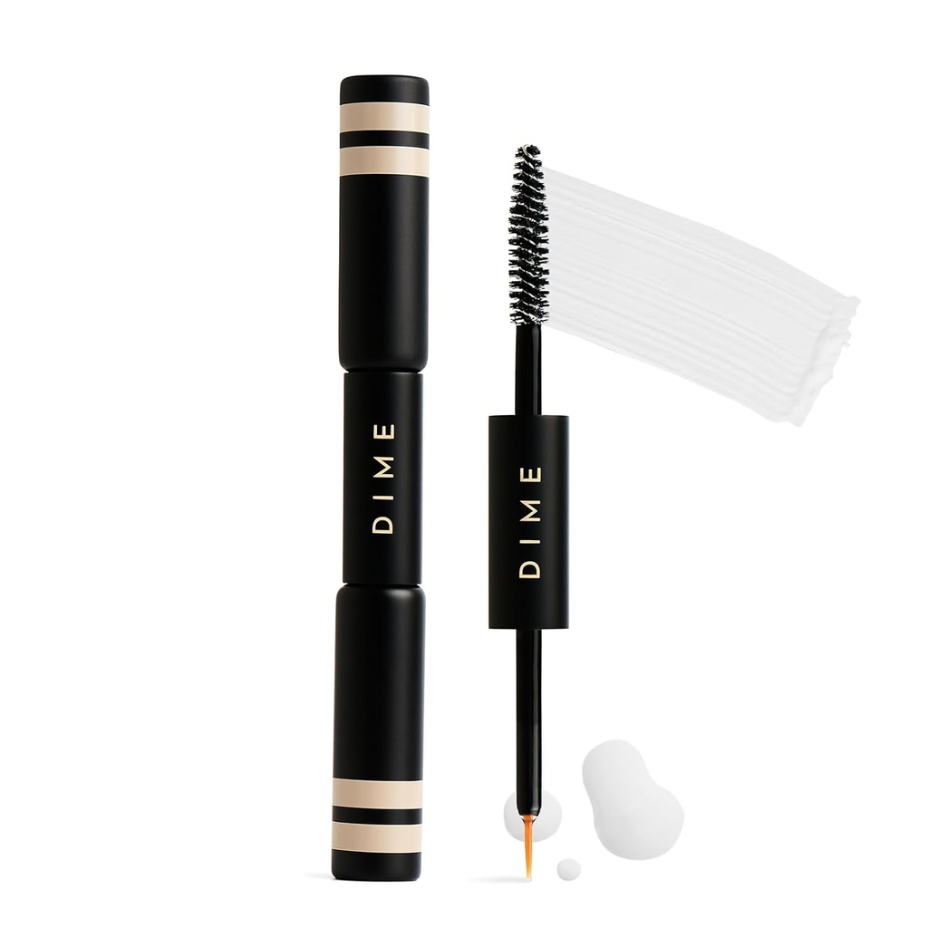 DIME Beauty Boost Duo, Travel-Size Eyelash Boost sérum a obočie zvyšujúce gél Combo, Lash a obočie rast sérum, 3 ml každý