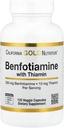 Kalifornia Gold Nutrition Benfotiamín s tiamínom, 250 mg, 120 Veggie Kapsule