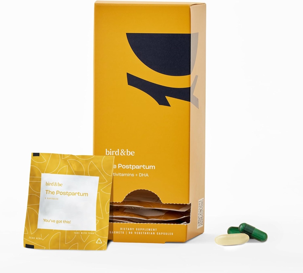 Popôrodné - vitamíny na palivo štvrtý trimester - Formulované lekári s živinami na podporu Hormóny a zotavenie - DHA (Omega-3), Železo, Cholín, B12-30-Day dodávky