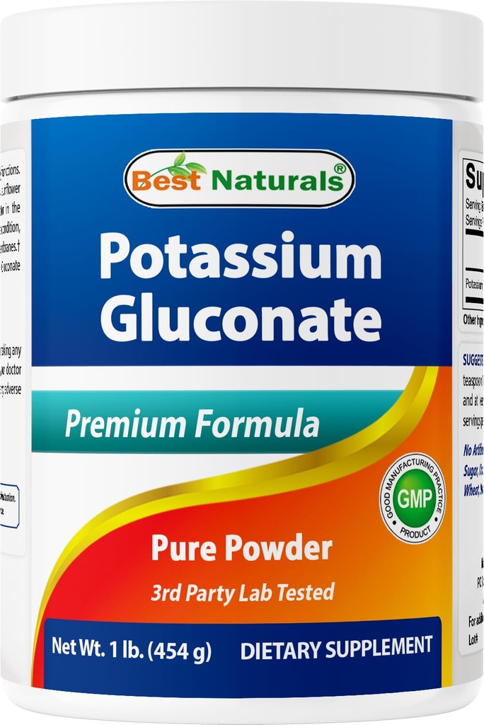 Najlepšie prírodné látky Glukónan draselný 1lb prášok (1 LB (Pack of 1))