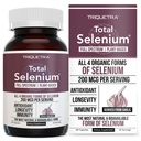 Total Selenium - 200 mcg, Plant-Based Selenium - Full Spectrum, Obsahuje 4 základné organické formy selénu vrátane selenometionínu - Odvodené z cesnaku - 60 Kapsule