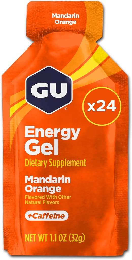 GU Energy Original Sports Nutrition Energy Gel, Mandarin Orange, 24 Gróf Box