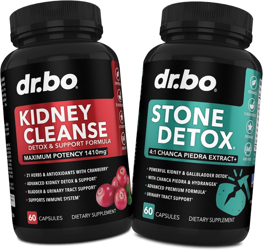 Čistenie obličiek a kameň Detox podpora doplnok - prírodné brusnice, borievky, Buchu, Uva Ursi extrakt, kameň Breaker Chanca Piedra - Podpora obličky Žlčník, močový mechúr a močový traktát zdravie