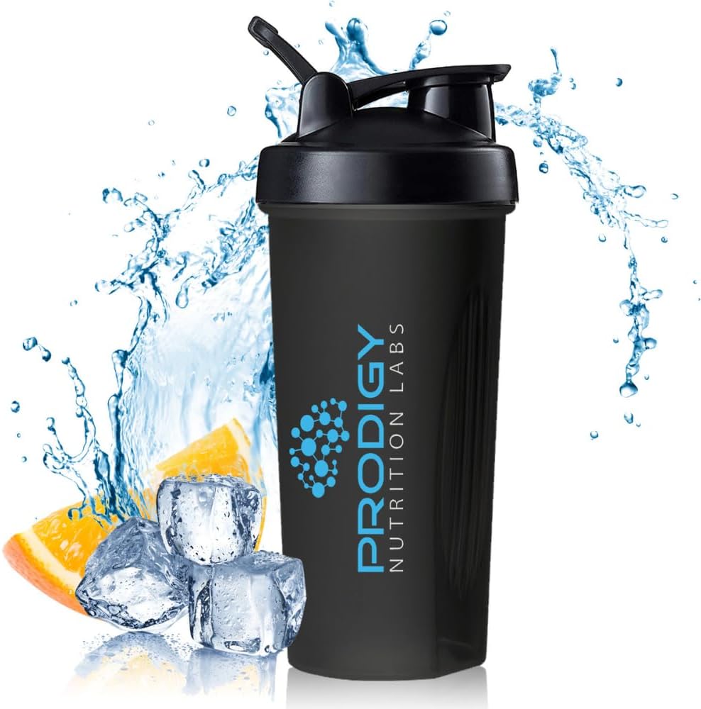 Proteín Shaker 20 oz Veľká fľaša Shaket Ideálne pre cvičenie doplnky, Proteín prášok, športové nápoje, BCAA, náhrada jedla, BPA zadarmo, pre fitness Enthusiast - čierna