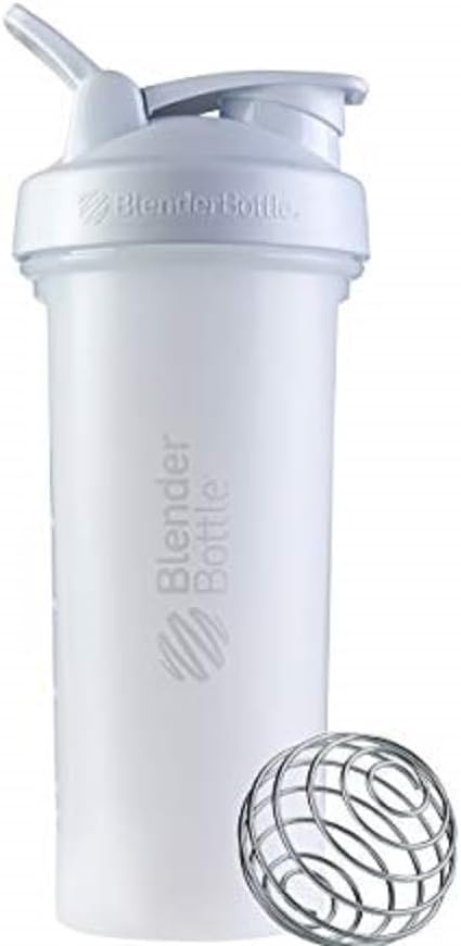 BlenderBottle Classic V2 fľaša Shaker Perfektné pre proteíny Shake a pre cvičenie, 28-Ounce, biela