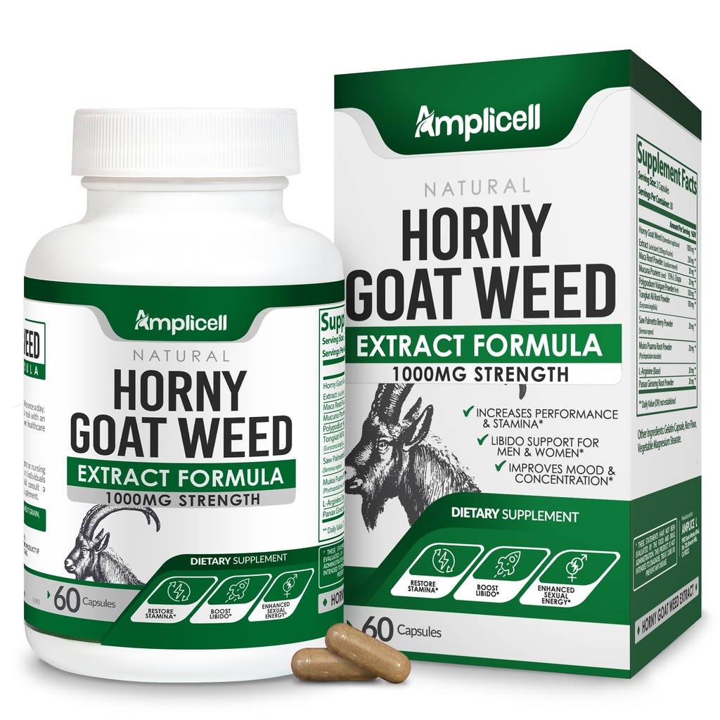 Horny Kozí burina s Maca Root, Tongkat Ali, L-Arginín & Panax Ginseng 