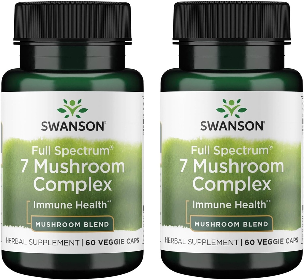Swanson Full Spectrum 7 Mušroom Complex 60 Veg Caps (2 balenia)