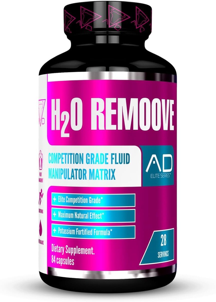 Projekt AD H2O Remoove Nutural Diurure Water Management System, Obsahuje draslík-Sparing Formula navrhnutý tak, aby podporovali Drier, Leaner a viac cievneho vzhľadu Physique (28 slúži)