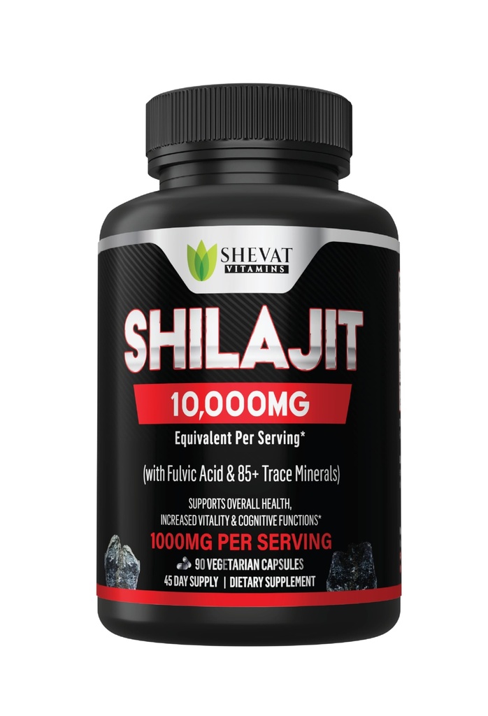 Shilajit Kapsule 22000mg a 85+ Trace Minerals for Energy &Immune Support-Organic shilajit for Men & Women Non-GMO Shilajit Pills for Men, Made in USA (Packaging May Vary)