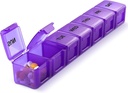 Organizátor pilulky XL extra veľké týždenné a denné pilulky pre tabletky/vitamín/rybový olej/doplnky (purple)