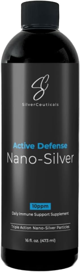 Koloidné striebro w/Nano Technológia - 10ppm 16oz - 8X Efektívnejšia - Prírodná imúnna podpora - Uložiť choré dni - Vek 5 a hore - Outperforms Higher PPM Silvers - Bez chuti a vône - 3. strana testovaný