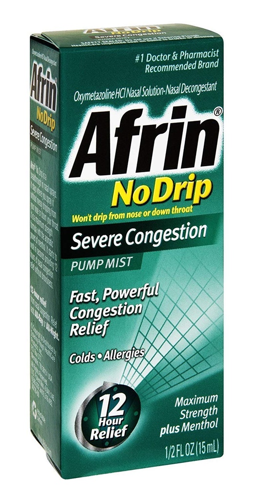 Afrin No Drip Ťažká kongescia čerpadla Mist 15 ml (Pack of 6)