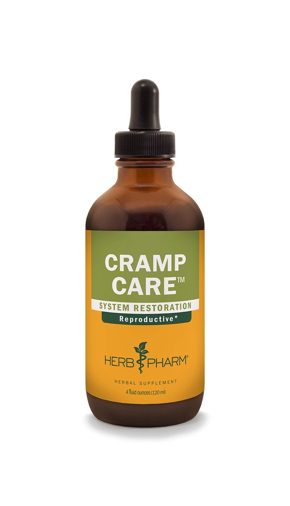 Herb Pharm Cramp Care Tekutý bylinný extrakt kvapky na podporu zdravého menštruačného cyklu, 4 Oz