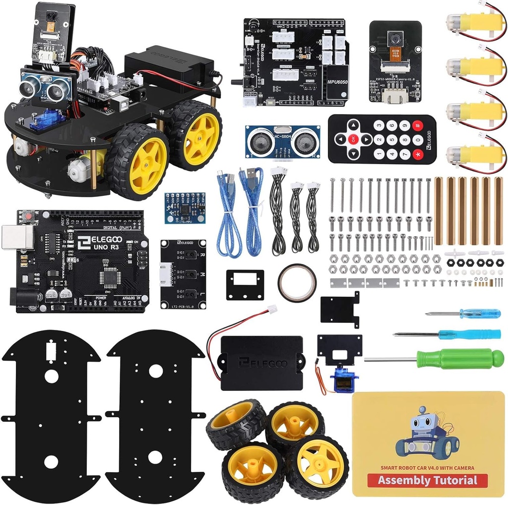 ELEGOO UNO R3 Smart Robot Car Kit V4 pre Arduino Robotika pre deti Vek 8-12 12-16 STEM Science Kits Kódovanie Darčeky pre 8 9 10 11 12 13 14 15 16 Rok Old Boys Dievčatá Cool Engineering Stavebné hračky