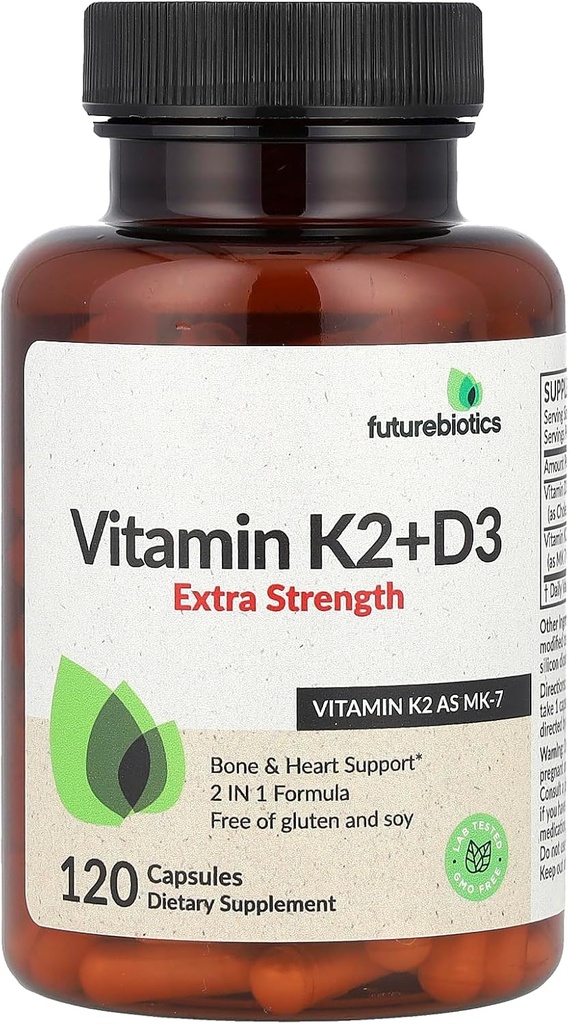 Futurebiotiká Vitamín K2 + D3, extra sila, 120 kapsúl
