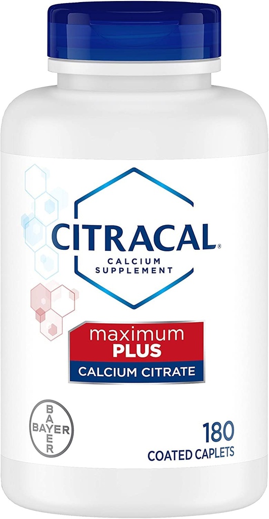 Citracal Citracal Calcium Citrate with Vitamin D coated Caplets 180 Caplets (Pack of 2)