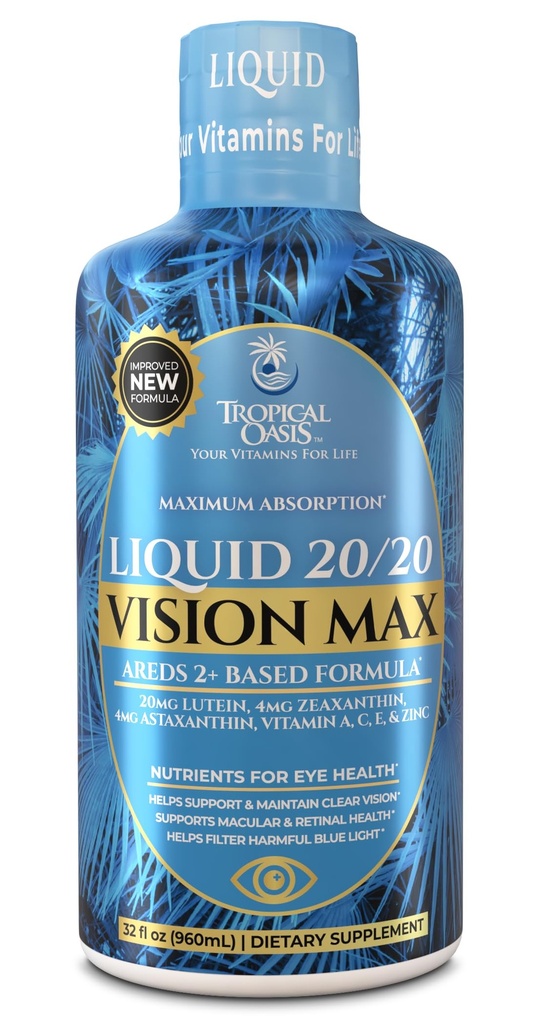 Tekutina 20/20 Vision - Eye Vitamin Formula w/20mg lutein, 4mg Zeaxantin, 4mg Astaxantin for Vision Support
