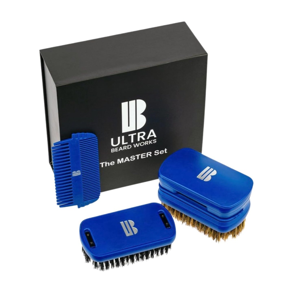 Magnetizovaný High-end Brad Brush  Zahŕňa: zrkadlo, úložný priestor, dva hrebene a dve kefy. Odnímateľné kusy tvoria vlastnú jednotku.