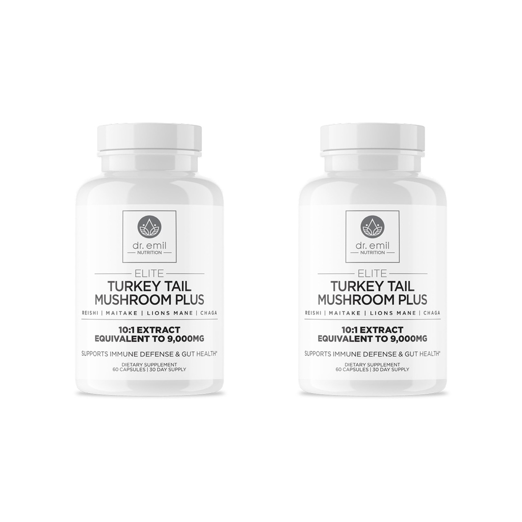 DR. EMIL NUTRITION Elite Turkey chvost Mushroom Plus Twin Pack