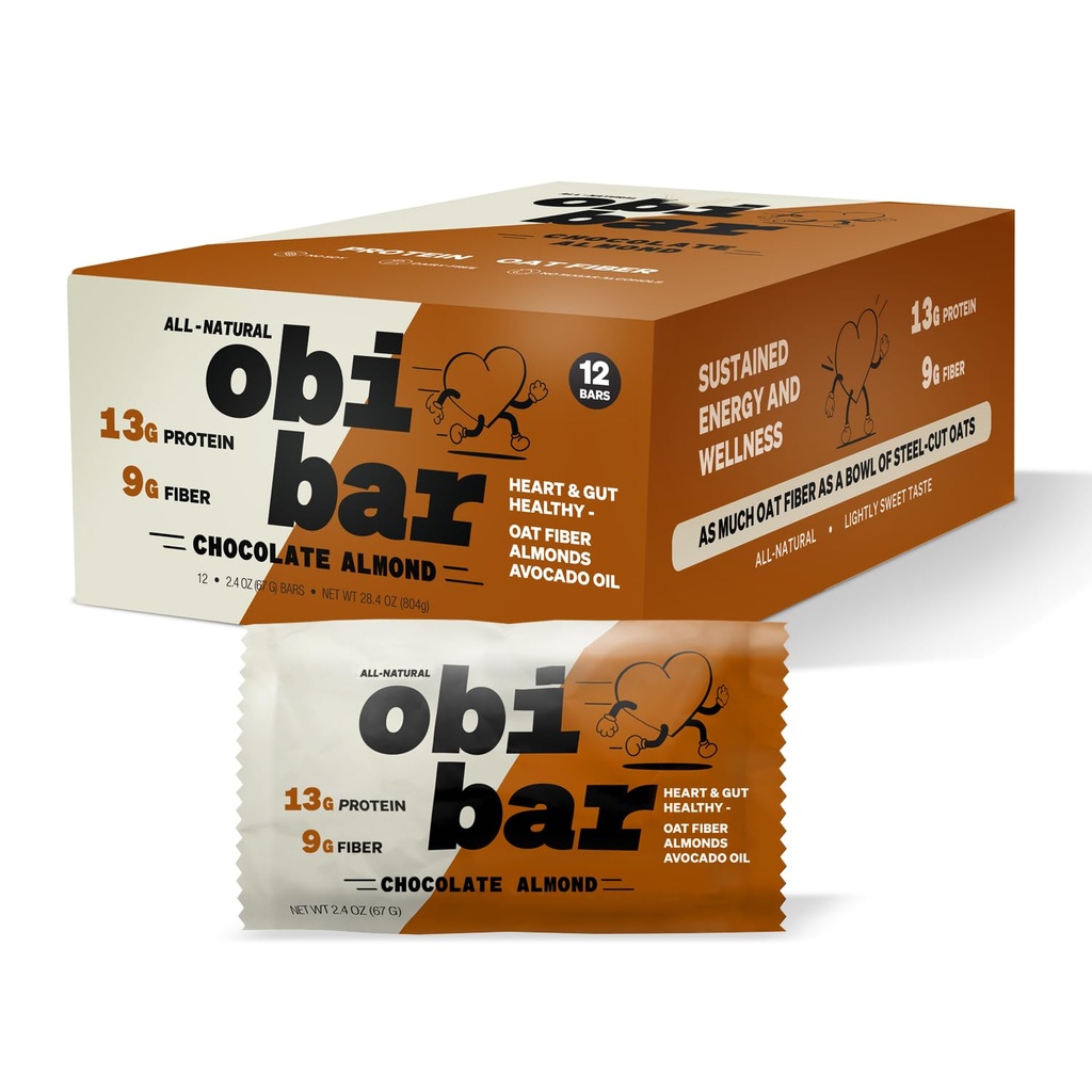 Obi Bar Čokoláda Mandľa - Proteín a ovsené Fiber Bar 