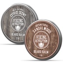 Viking Revolution Citrus a Sandalwood Brada Balm - Maslo s arganovým olejom, zmäkčovač s jojobovým olejom, zvlhčovač s včelím voskom - vosk pre mužov s mango maslom (2oz, 2 balenie)