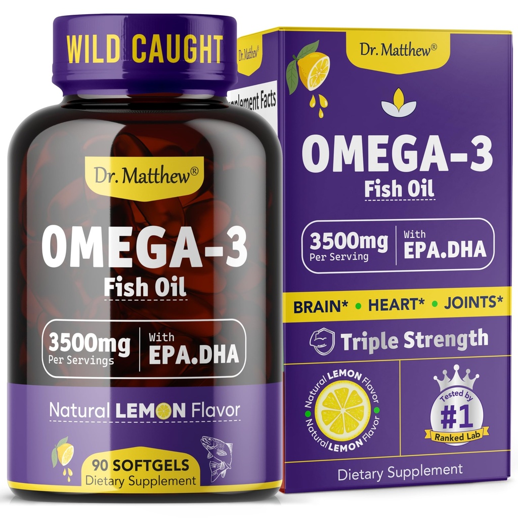 Omega-3 Rybí olej, 3500 mg, vysoká EPA & DHA 