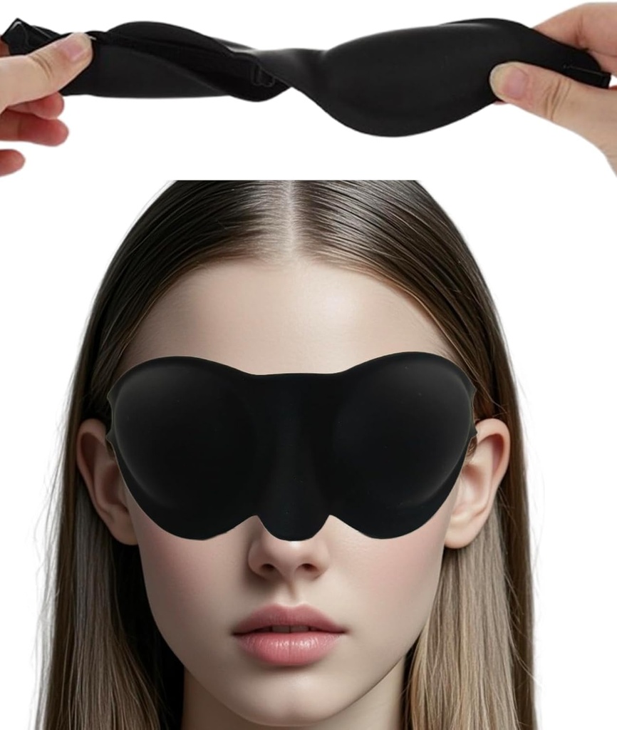Vlhkosť Komorné okuliare pre suché oči Relief,3D Silikónové Hydratačné spánkové Goggles s mäkkým a pohodlným,spiace masky pre CPAP užívateľov,Nastaviteľné popruh