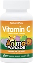 PrírodaPlus Živočíšny sprievod Vitamín C Detská žuvačka - Prírodná Orange Šťavica Chuť - 90 Zvieracie-Shaped Tablety, Balenie 2 - Vegan, Vegetarián, Gluten Free - 90 Celkové služby
