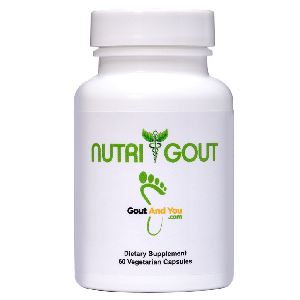 NutriGout Acid Uric Clease Supplement w/Turmeric, Zeler Seed, Hypromelain, Milk Thitle, Dandelion and Chanca Piedra, 60 Vegetariánskych kapsúl 500 mg Každá