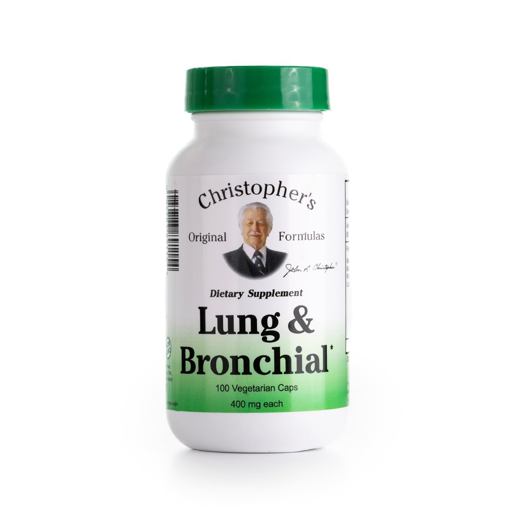 Christopher's Original Formula Lung & Bronchial Formula - Pľúcne čistenie pre fajčiarov - podporuje dýchací systém so synergickým zmesou bylín
