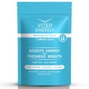 Viter Energy Kofeínu Gum 60mg kofeínu, B vitamíny, Guarana, bez cukru. (zimná zelená, 8oz, hromadný vak)